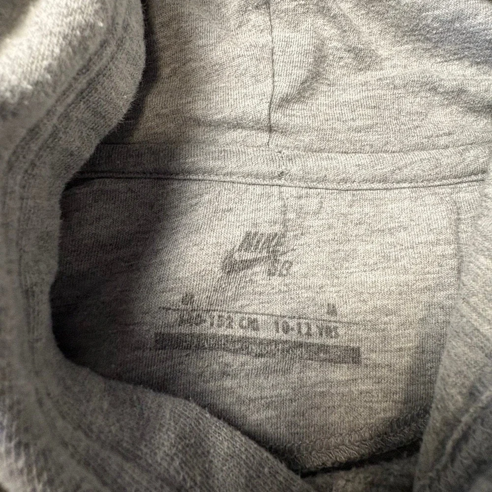 Nike SB Gray Pullover Hoodie Pink Logo Skate Sweatshirt Youth